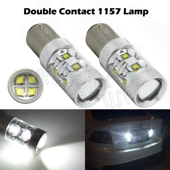 2x new 1157 by15d 12 cree xb-d white 60w high power backup light reverse bulb