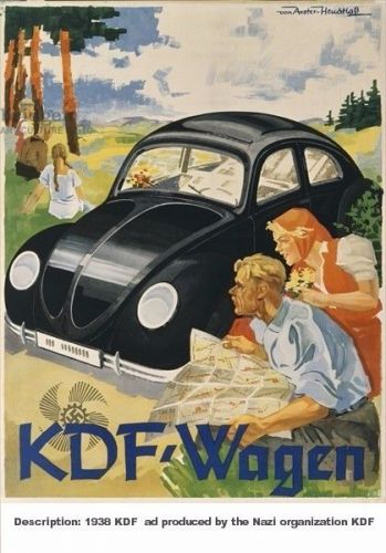 Vintage vw volkswagen kdf wagen bug beetle  custom t tee shirt shirts 1937-1950