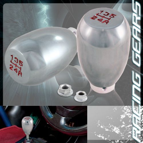 Universal type r chrome 5 gear speed manual aluminum stick shift shifter knob