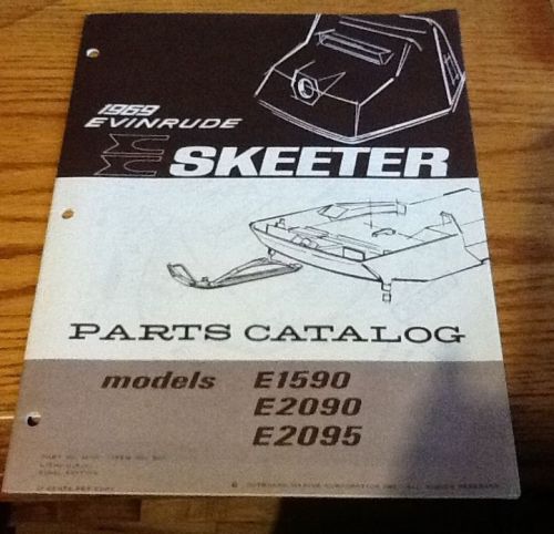 1969 evinrude skeeter e1590-2095 snowmobile parts catalogi