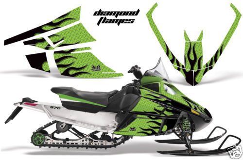 Amr sled sticker kit arctic cat f series graphics flame