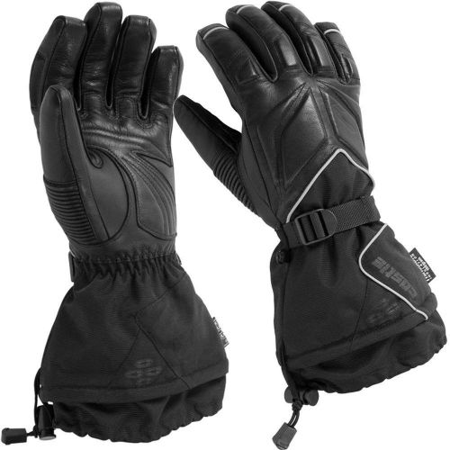 Castle x mens black trs g2 warm snowmobile riding gloves - medium  - new