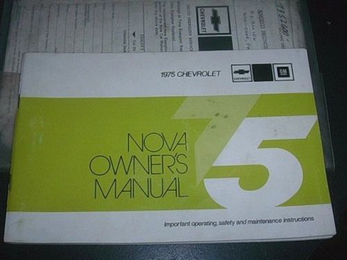 1975 chevrolet nova owners manual