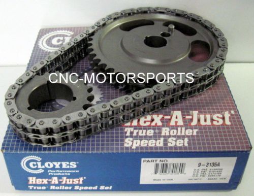 Sb ford 289 302 351w hex-a-just true roller timing chain kit cloyes 9-3135a