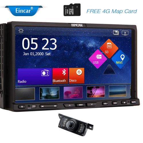 7&#034; in dash stereo double 2din gps car dvd player bluetooth radio capacitive+cam