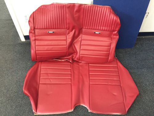 1965 mustang convertible red pony (deluxe) rear seat upholstery