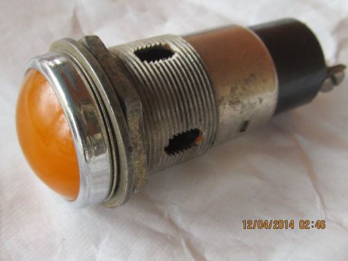 Nos new vintage amber glass gauge panel light hot rod dialco scca rat rod