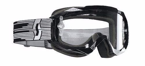 Scott hustle mx goggle black/clear works lens 217782 offroad goggles motorcycle
