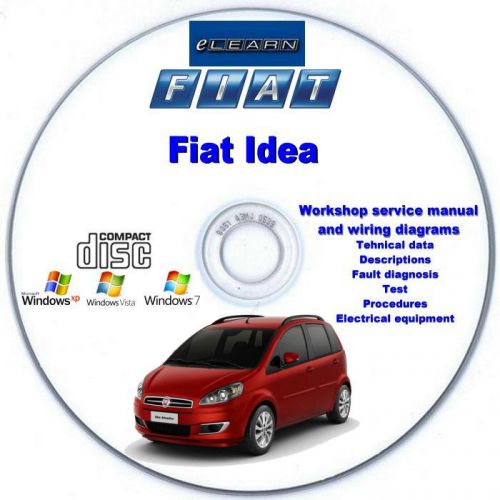 Fiat idea elearn – multilingual factory repair manual cd