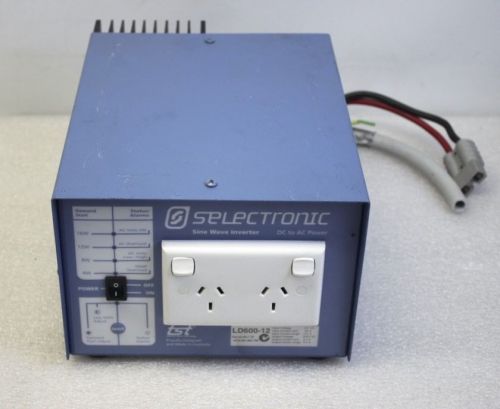 Selectronic ld600 12 600w ac - dc sine wave inverter 2 outlet camping caravan #3