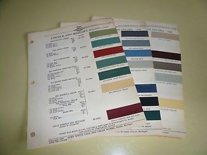 1949 lincoln mercury acme proxlin color chip paint sample