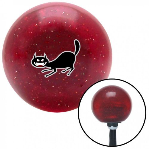 Cat scary red metal flake shift knob with 16mm x 1.5 insertshift oem weighted