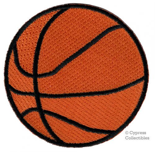 Basketball biker patch new embroidered souvenir iron-on flaming applique sports