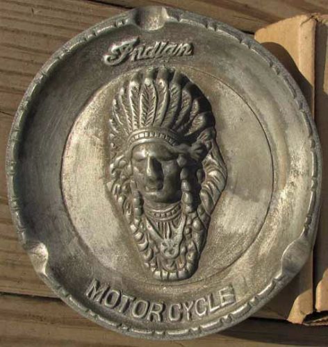 Rare indian motorcycle advertising ashtray nice l@@k #837