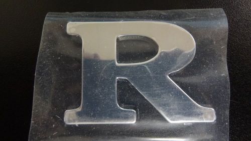 Crownline raised letter r oem silver logo decal letters