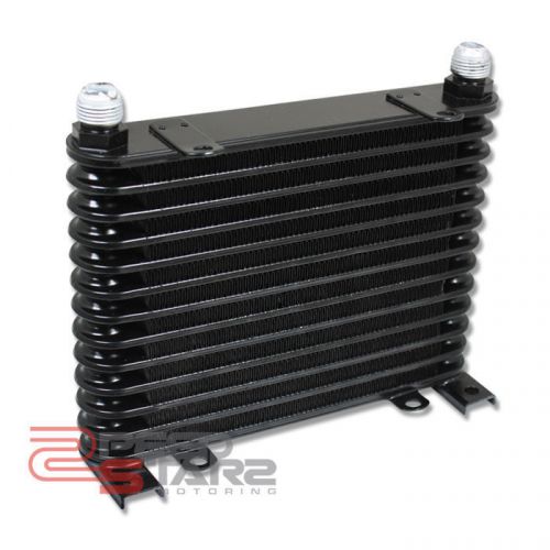 Core 7.5&#034;x7&#034;x1.25&#034;13 row 42mm 10an engine/transmission aluminum black oil cooler