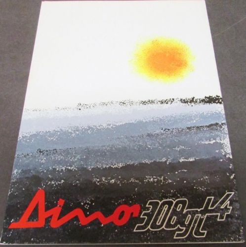 1974 ferrari dealer sales brochure folder english &amp; italian text dino 308gt4