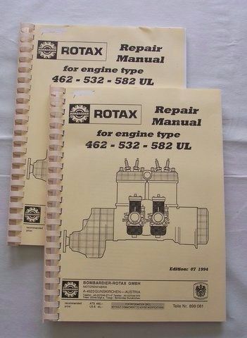 Rotax 582 532 462 repair manual covers 503 specs also