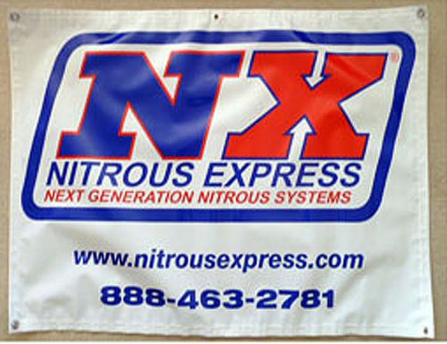 Nx nitrous express racing banner vinyl new 44 inches long by 29 inches high