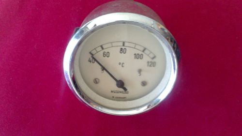 Water temperature gauge 12v motometer chrome ring white