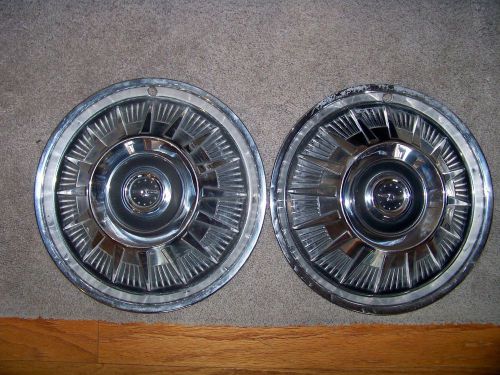1960 s 1970 s 1980 s 15&#034; t bird thunderbird ford hub caps good condition oem