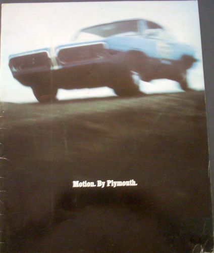 1967 plymouth motion book sales brochure gtx cuda 440 hemi 273 performance rare