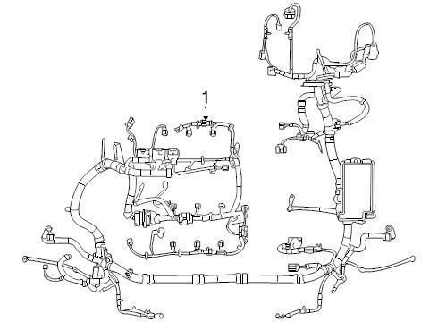 Ford oem engine wiring harness 8a1z14290ha image 1