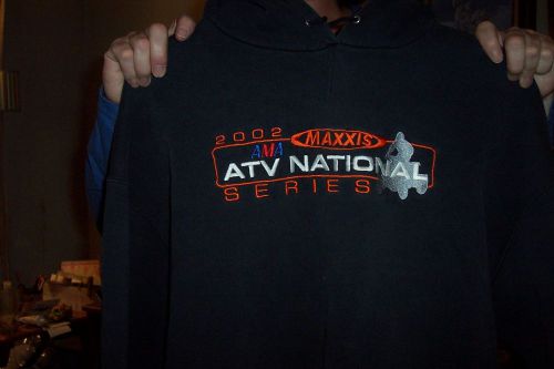 Hoodie sweat shirt 2002 maxxis ama  atv national series  sz. large