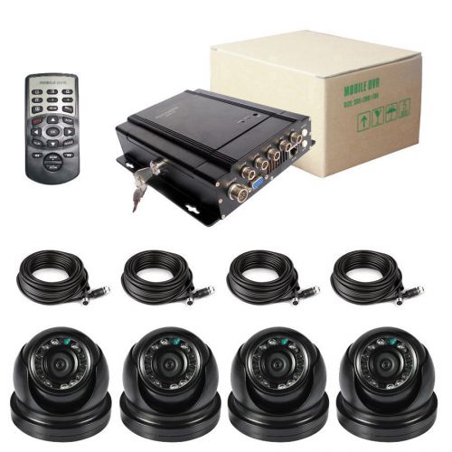 720p 4.3&#034; tft 4 channel car dvr with h.264 vehicle video record dvr + ahd camera