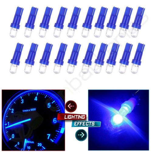 20x t5 instrument cluster panel gauge dash led bulb light 17 57 37 73 74 blue