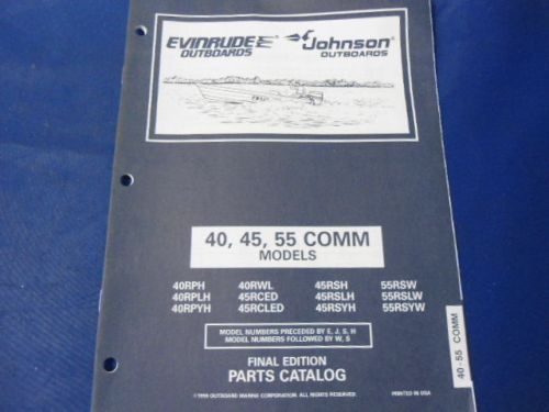 1996 evinrude johnson parts catalog , 40, 45, 55  comm models