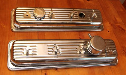 Small engine chrome valve covers 19 1/2&#034; free shipping