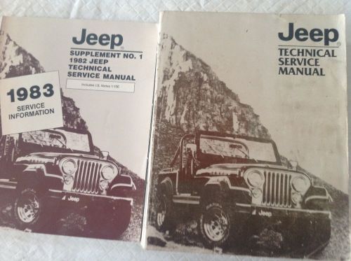 1982 jeep service manual and supplement  1 original shop book rare cj series
