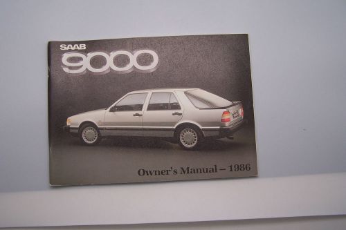 1986 saab 9000 owners manual new original