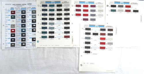 1995 honda  dupont and ppg  color paint chip charts all models original