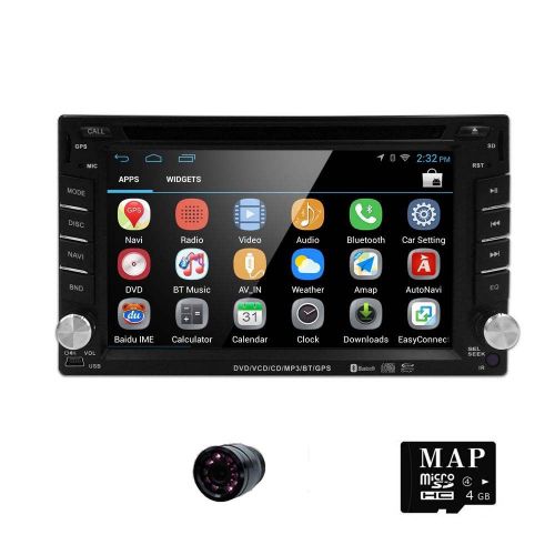 Android 4.4 double 2 din car stereo gps dvd player 6.2 bluetooth radio 3g wifi