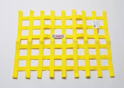 G-force 4131yl window net yellow nylon ribbon rectangle 23"x23"x18" each