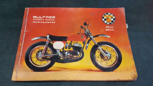 Vintage original 1970 bultaco sherpa 175 cc 250 cc motorcycle owners manual