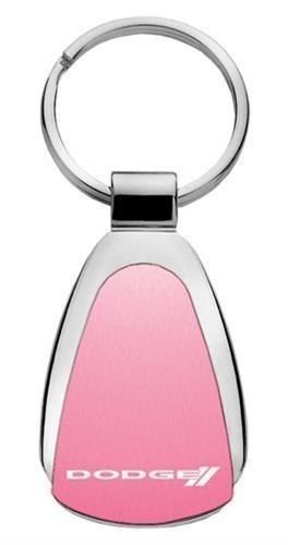 Chrysler kcpnk-dods dodge stripe logo pink teardrop keychain/key fob engraved in