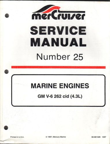 1998 mercruiser marine engines #25 gm v-6 262 cid (4.3l) service manual (821)
