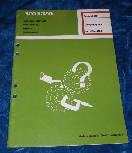 Volvo service manual 700 series charging system 1983-1988 tp30728/2 sec.3 (32)