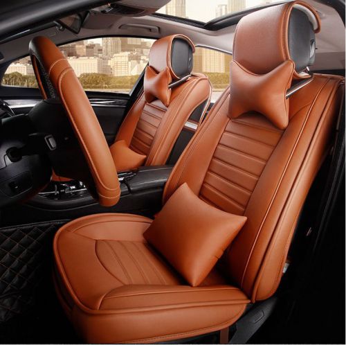 Upscale pu leather car seat cushion 14pcs/set for all car+steering wheel cover