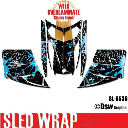 Sled wrap decal sticker graphics kit for ski-doo rev mxz snowmobile 03-07 sl6536