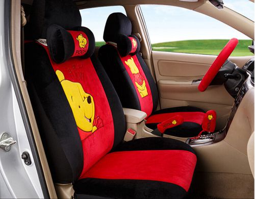 18pcs 2016 new 1set cartoon car seat cover plush seat covers car-covers red