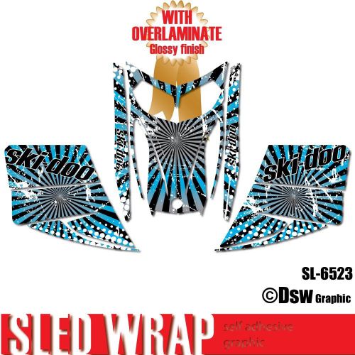 Sled wrap decal sticker graphics kit for ski-doo rev mxz snowmobile 03-07 sl6523