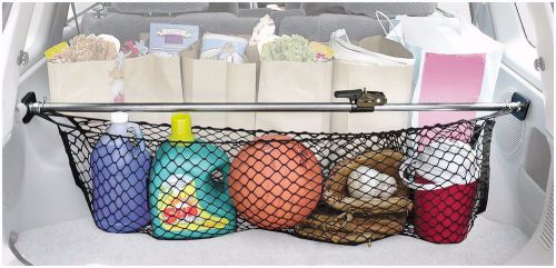 Adjustable cargo bar &amp; vehicle storage net truck suv travel pickup bed freight a