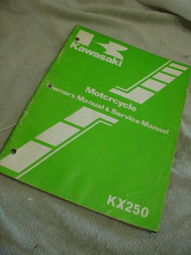 Kawasaki kx250 owner &amp; service manual