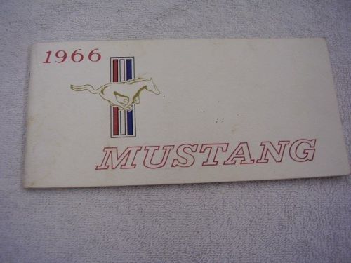 1966  ford mustang  original owners manual