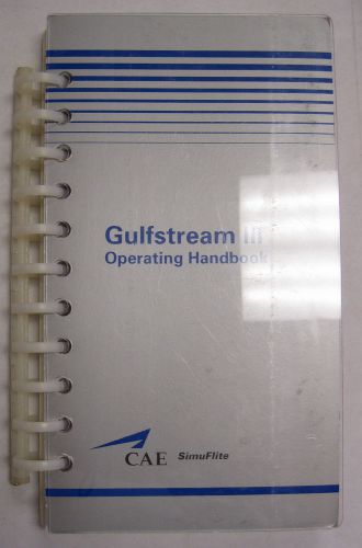 Gulfstream iii original simuflite operating handbook