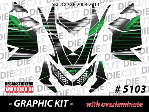 Ski-doo xp mxz snowmobile sled wrap graphics sticker decal kit 2008-2013 5103